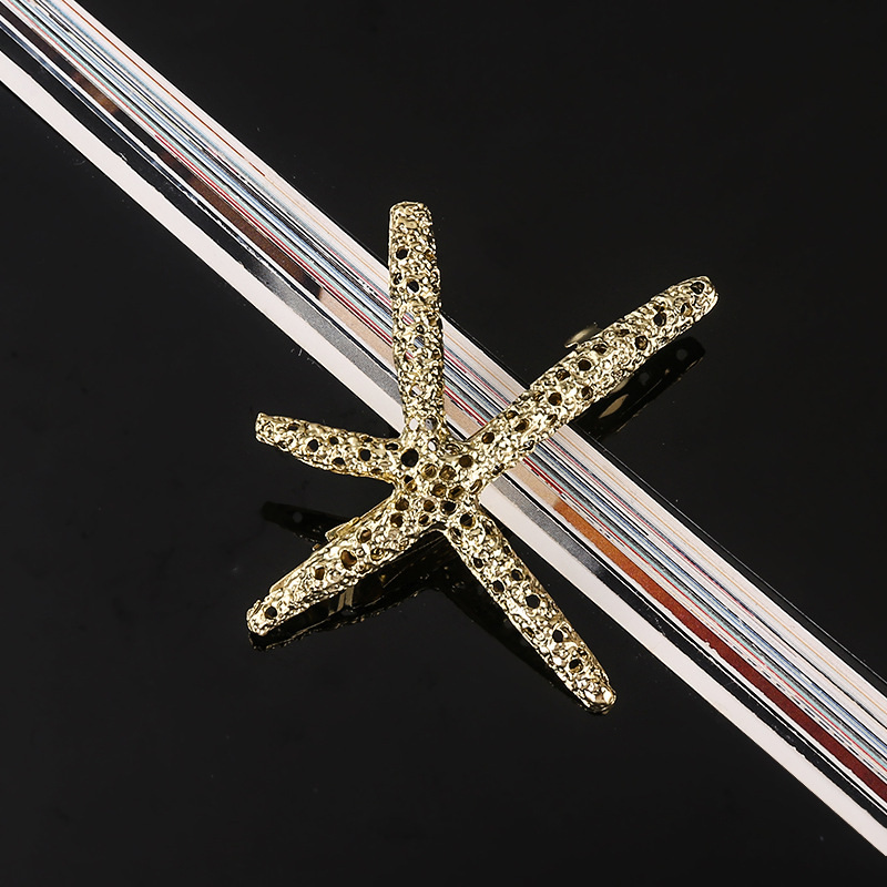 Women's Casual Marine Style Starfish Shell Alloy Inlay Rhinestones Pearl Hair Clip display picture 5
