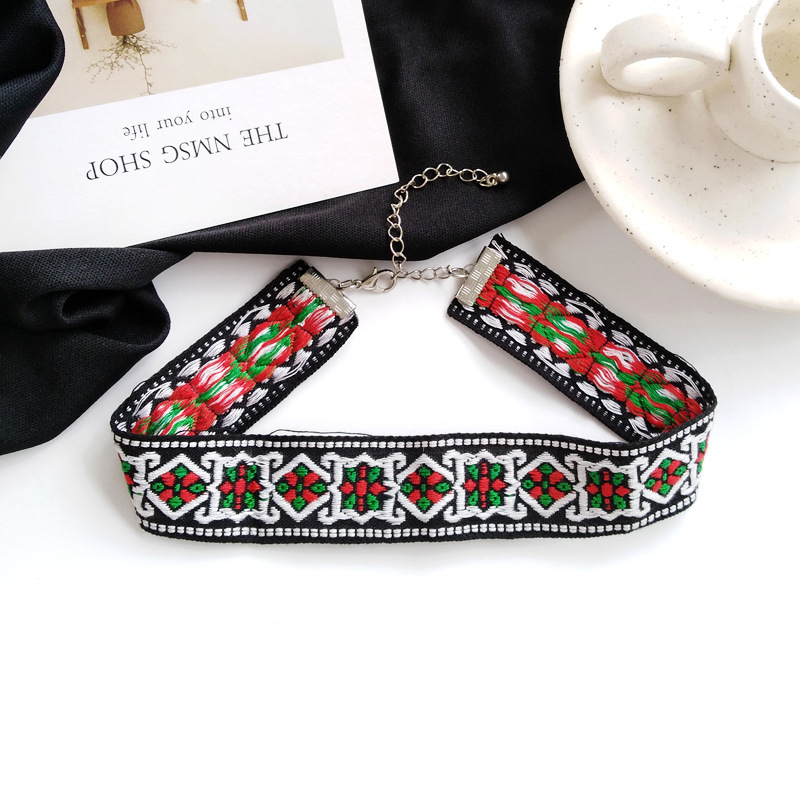 Statement Necklace \u0421olorful Blue Jewelry Embroidery Beads Summer Interesting Design Romantic African multicolour Ethnic Jewelry Gift Woman