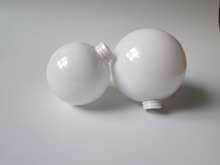增值税厂家出货吹塑E27螺口led球泡外壳透明乳白小口径pet球泡壳