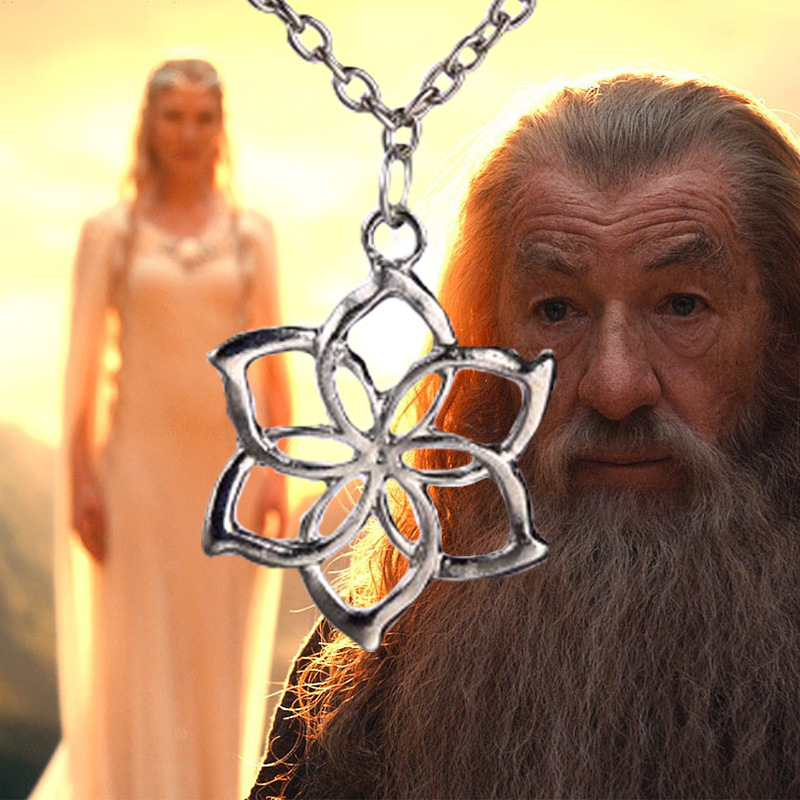 Hollow Lotus Pendant Necklace Galadriel Flower Necklace  Flower Necklace nihaojewelry wholesale