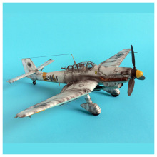 纸模型1:33Germany Ju-87 D-3斯图卡俯冲轰炸机 飞机模型 手工DIY