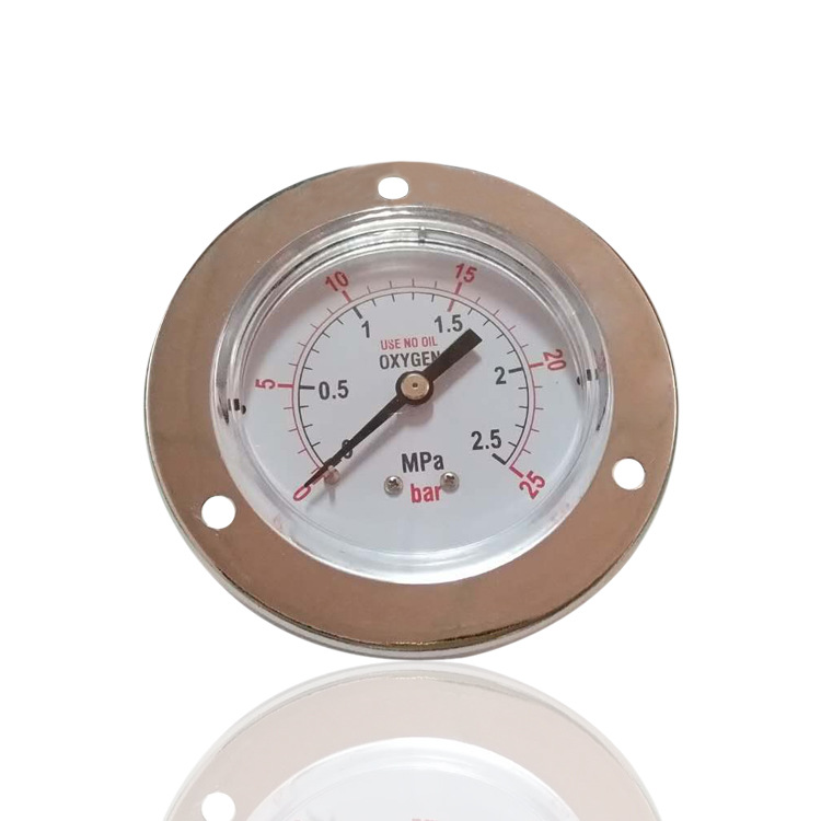 氧气表救护车用低压氧气表轴向带前边特气压力表YO-60ZT 2.5MPA厂