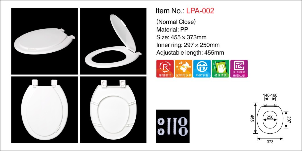 Lepu Sanitary Ware Toilet Seat Cover manufacturer. American toilet seat covers made of PP material. Purchase more at a better price. One-click quick disassembly undefined