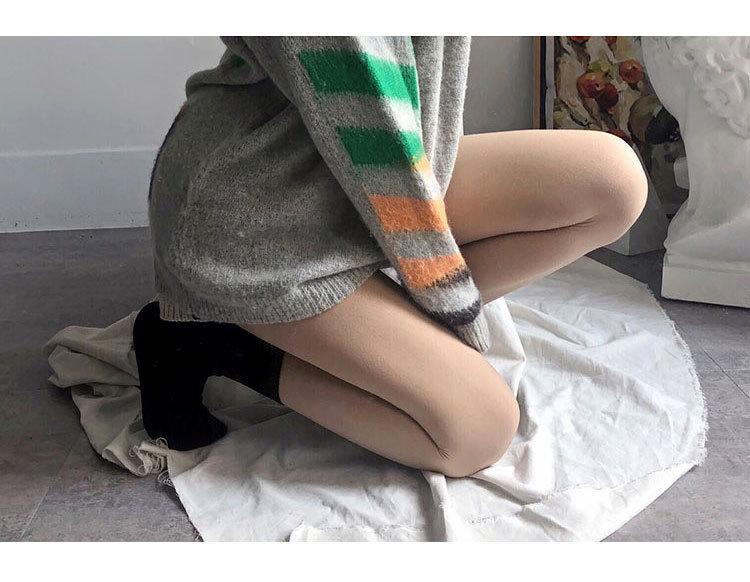帮手描述图：秋冬光腿裸腿神器T裆肉色自然裸感加绒双层打底裤丝