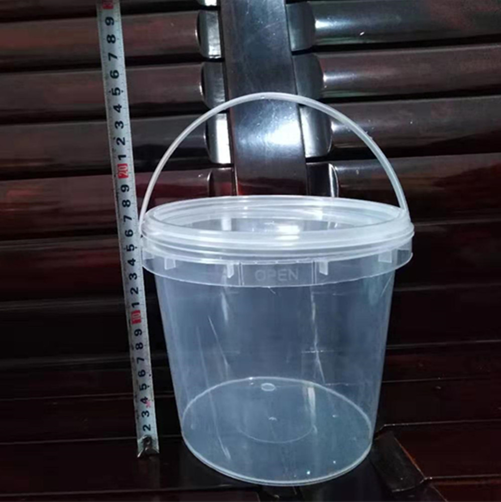 2.5升透明pp塑料圆桶上直径17.5下直径14高15.5cm有盖密封包装桶