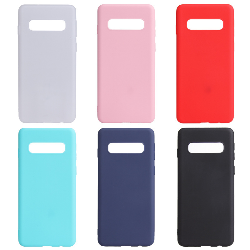 For Samsung S10 phone case S20plus frosted NOTE20 protective case tpu candy color all-inclusive silicone