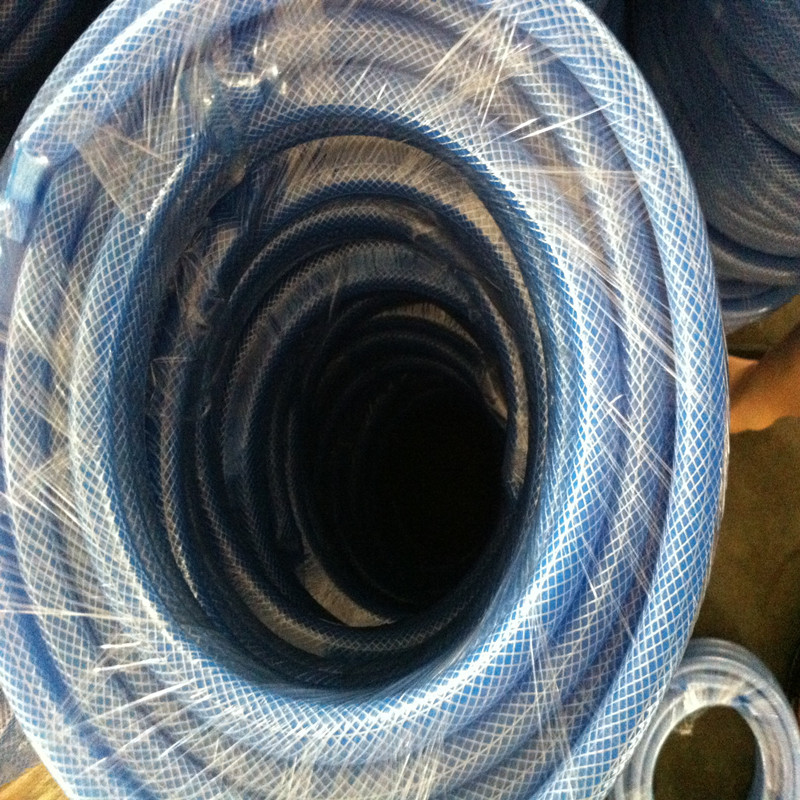 厂家直销 家用洗车水管海蓝PVC软管加厚双层绕线管PVC花园水管