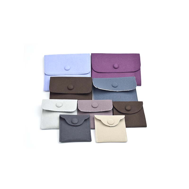 厂家供应多色首饰袋 高档珠宝绒布袋 超纤荷包袋 按扣信封袋