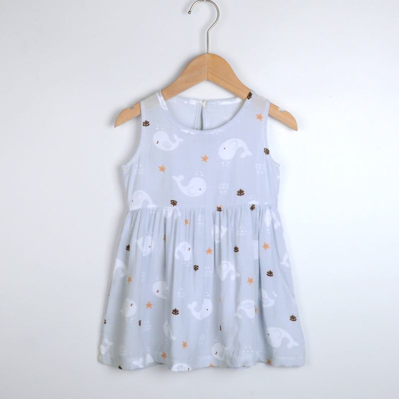 Cute Pastoral Animal Cartoon Flower Cotton Silk Girls Dresses display picture 30