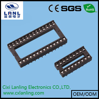 2.54MM 芯片底座/集成电路插座/扁脚IC插座