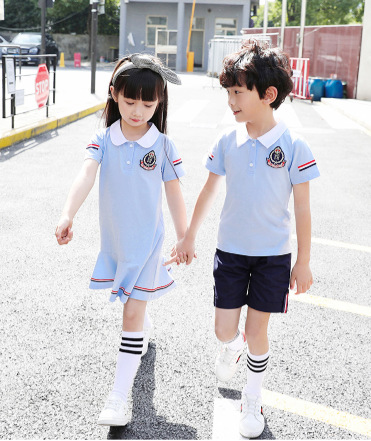 幼儿园园服夏装短袖学院风韩版儿童毕业服夏季班服小学生表演服