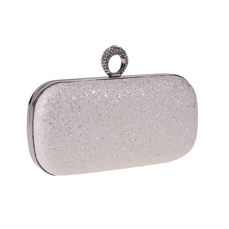 Grenz Überschreitende Lieferung Von Bankett Taschen Europäische Und Amerikanische Diamant-clutch-tasche Super Blinkende Finger Tasche Harte Box Kleine Quadratische Tasche 605 Kette Frauen Tasche display picture 19