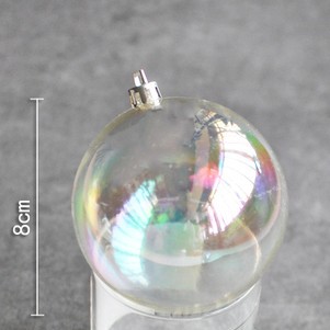 透明七彩球8CM