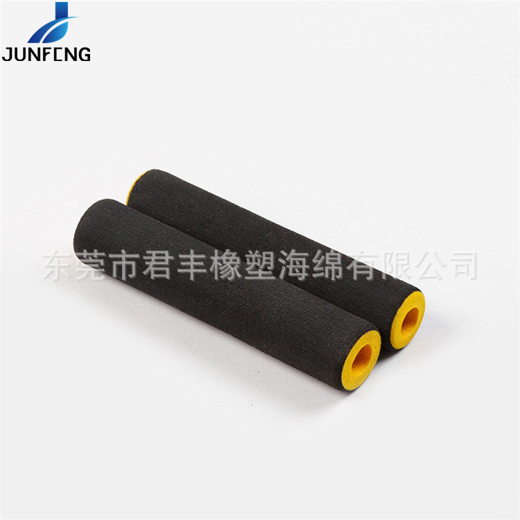 运动健身器材防护把套双色NBR防滑管表面磨砂橡塑海绵手柄握把