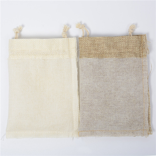 Linen drawstring pouch, jewelry box, small cloth bag, coffee beans, dog death sugar packaging, linen bag, gift storage