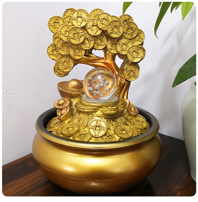 Manufactor Direct selling resin Flowing water fountain Lucky Tree Office desktop Lucky Decoration crafts gift