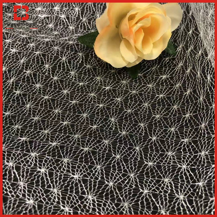 30D有光满天星 闪光点点布 高档绣花网布 服装用料网布