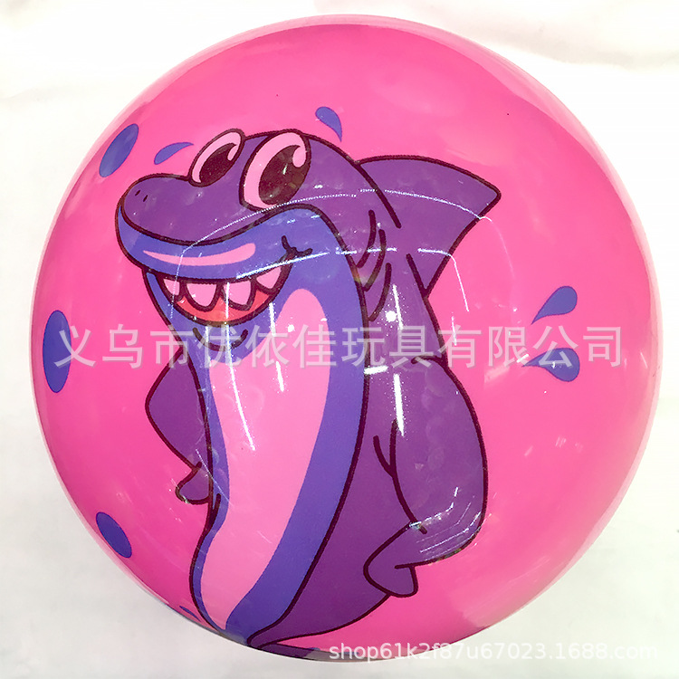 20cm卡通動物數字貼標兒童玩具球 幼兒園皮球廠家直銷壹件代發
