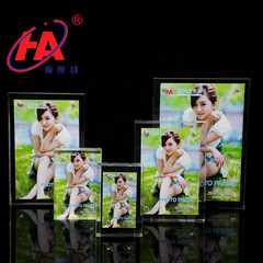 Factory Direct Supply Acrylic A4 Strong Magnetic Crystal Photo Frame Display 5678 Inch Dual-Sided Transparent Photo Frame Wholesale