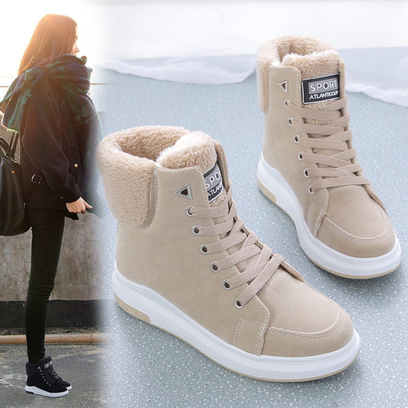 Snow boots women winter cotton shoes plu...