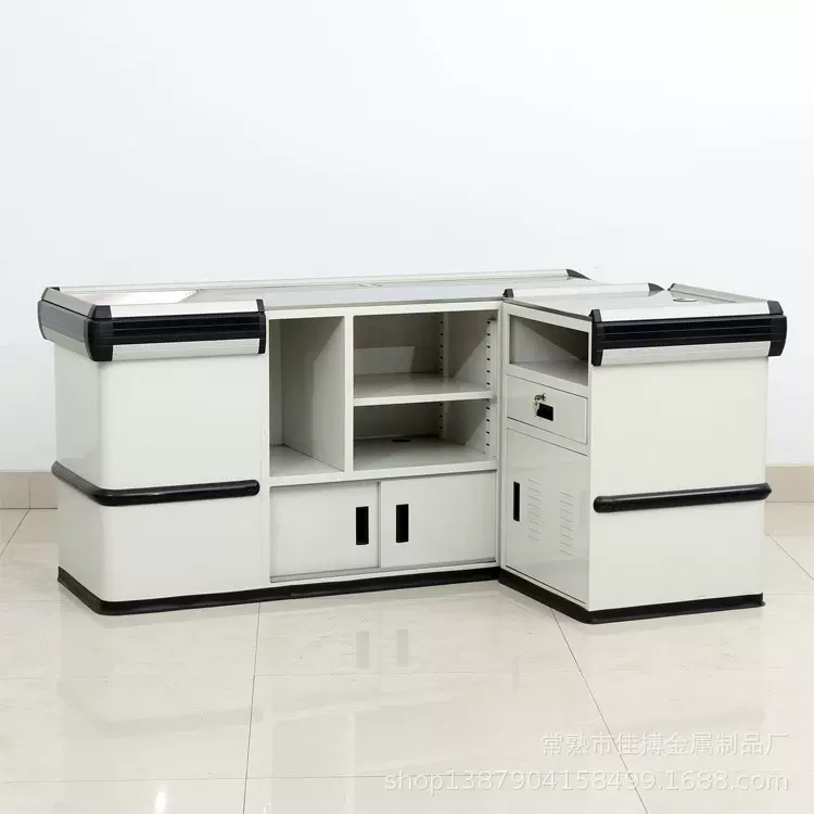 L型不锈钢便利店收银台 药店结账台 可定制厂家直销