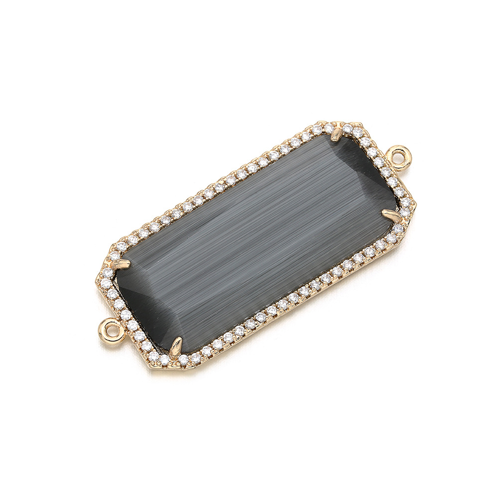 Simple Rectangle Micro-inlaid Zircon Jewelry Accessories Wholesale Nihaojewelry display picture 6