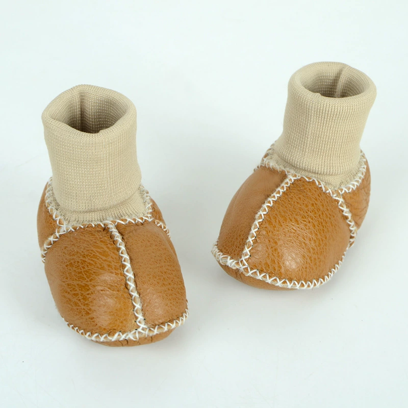 Кожаная детская обувь 0-6 месяцев мягкая подошва детская обувь для ступенчатых детских хлопчатобумажных туфель для поддержки одного поколения волос