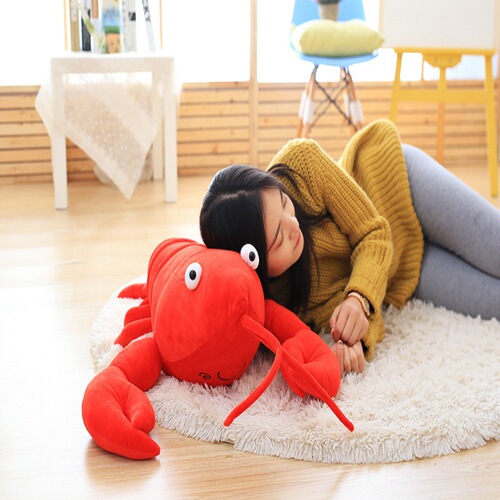 Simulated lobster doll plush toy crayfish plush doll pillow rag doll doll can