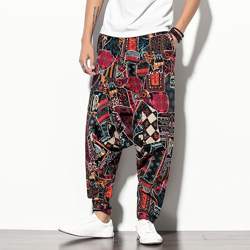 Spring Loose Print All-match Harem Pants Trend