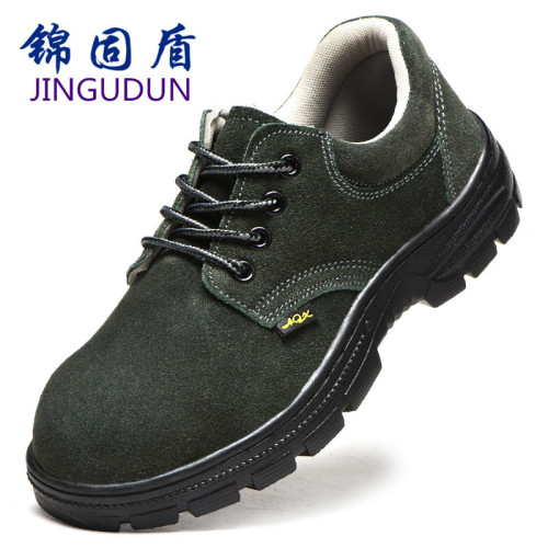 Manufacturer wholesale labor protection shoes, anti-smash, anti-puncture, safety protective work shoes, lightweight cowhide welding old safety shoes for construction site