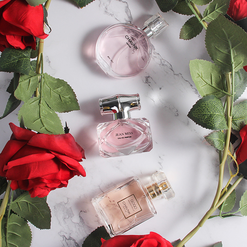 Novo perfume feminino Heart Language, mais vendido, caixa de presente com três peças, fragrância de rosas naturais, fresco e duradouro, Eau de Toilette_voghion.com