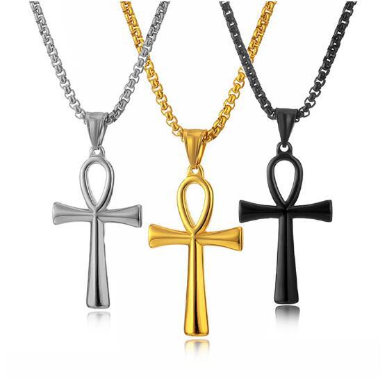 Simple Style Cross Alloy Plating Men's Pendant Necklace display picture 12