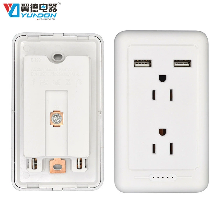 Yuadon двойной USB американская настенная розетка, производитель, 15A европейско-американская сертифицированная настенная розетка