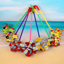手推飛機玩具會吐舌頭的手推響鈴飛機玩具嬰兒學步車批發熱賣