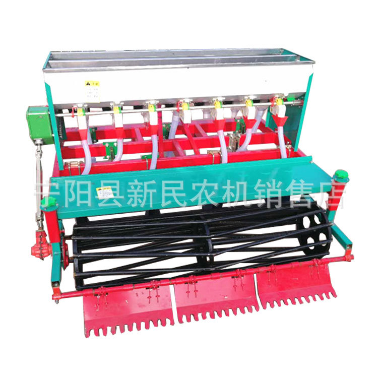 小麦播种施肥一体机旱稻谷子高粱苜蓿草条播机青海用蚕豆播种机