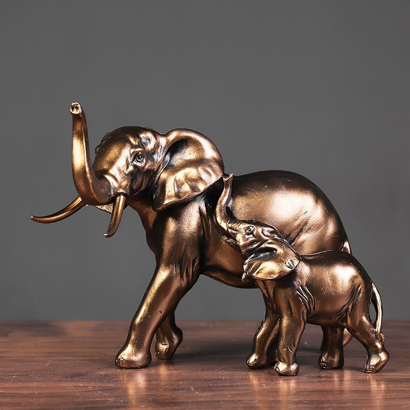 Manufacturer's one -handed resin beauty retro child elephant…