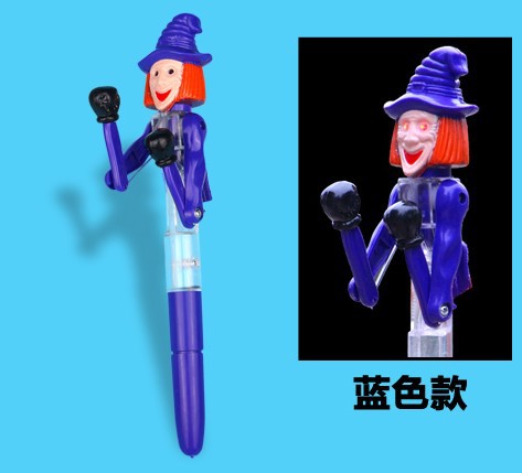 Хэллоуин Ручка-03-Ведьма-Синяя
