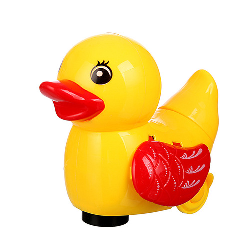 Electric Swivel Little Yellow Duck Light-Up Children's Toy, Colorful Flashing Music Educational with Sound Duck Gift Wholesale