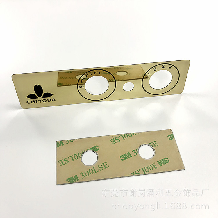 厂家生产不锈钢钛金板标牌 音响家具金属标志牌 贴背胶镂空标牌