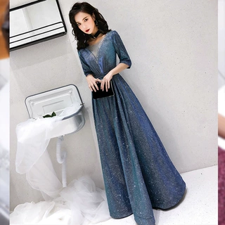 名媛宴会晚礼服2026新款仙气主持人梦幻气场气质女王长款平时可穿