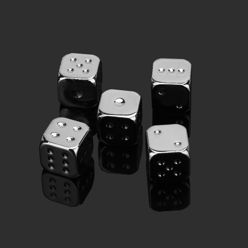 Metal dice silver bronze gold dice sieve bar supplies KTV mahjong chess and cards dice dice color grains