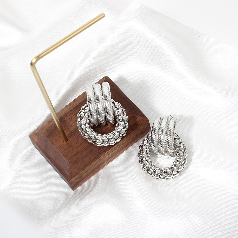15g Weight Earrings Classification Wedding, Travel Occasion Women'S Gender Vintage Style Style Gold, Silver Color Fashion Geometric Circle Metal Earrings Wholesale 5