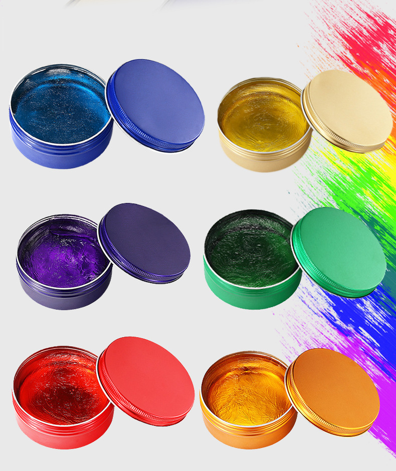 彩色铝罐彩色发蜡男士女士短发造型用品_08