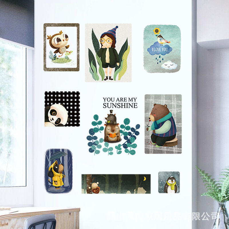 Cartoon Animal Photo Frame Wall Stickers Children's Room Bedroom Background Wall Stickers Artistic Nordic Photo Wall Paper Stickers Self-adhesive Cartoon Animal Photo Frame Wall Stickers Children's Room Bedroom Background Wall Stickers Artistic Nordic Photo Wall Paper Stickers Self-adhesive