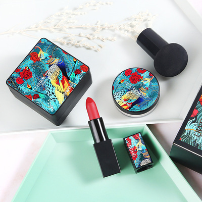 【包郵】玫瑰雀舞禮盒口紅蘑菇氣墊散粉化妝品彩妝套盒全套套裝