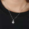 Pendant, platinum fashionable chain, Korean style, 18 carat white gold, wholesale