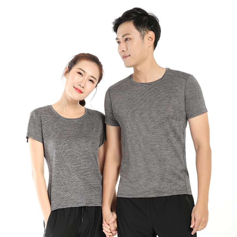 健身速干T恤男女休闲运动户外半袖健身瑜伽服情侣短袖定制LOGO|ms