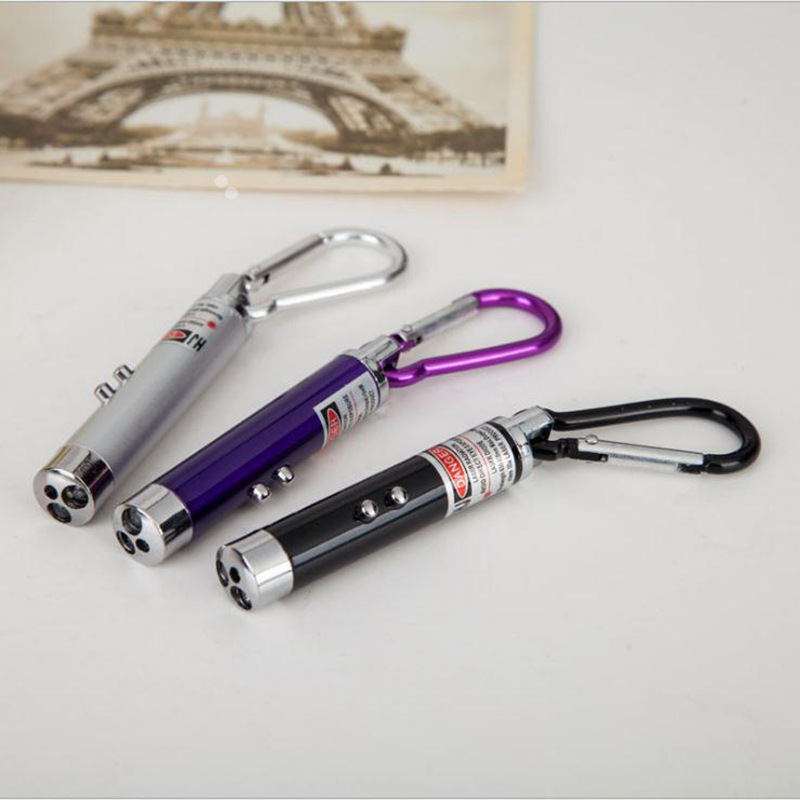 紫外線驗鈔檢測燈熒光劑檢測筆登山扣紅外線激光筆禮品照明小手電