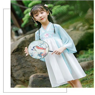 现货直发改良版汉服襦裙儿童古装中国风仙气汉服女童夏装汉服