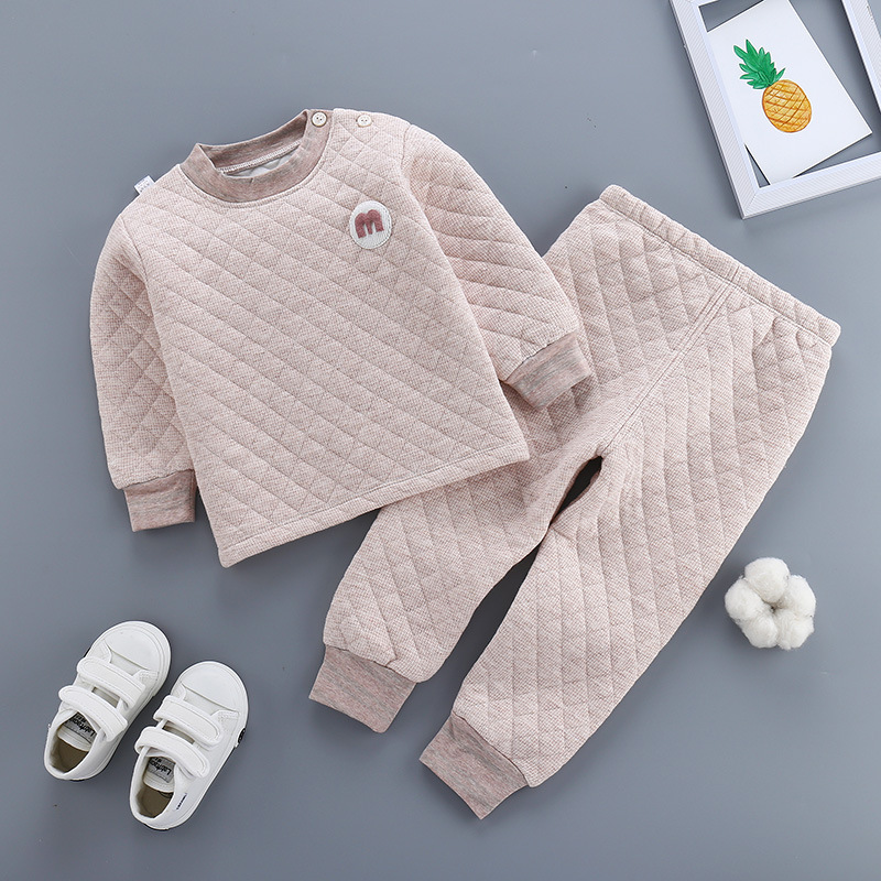 秋冬布达熊三层加厚保暖内衣内裤秋衣秋裤男女小中大童空气棉厂家|ms